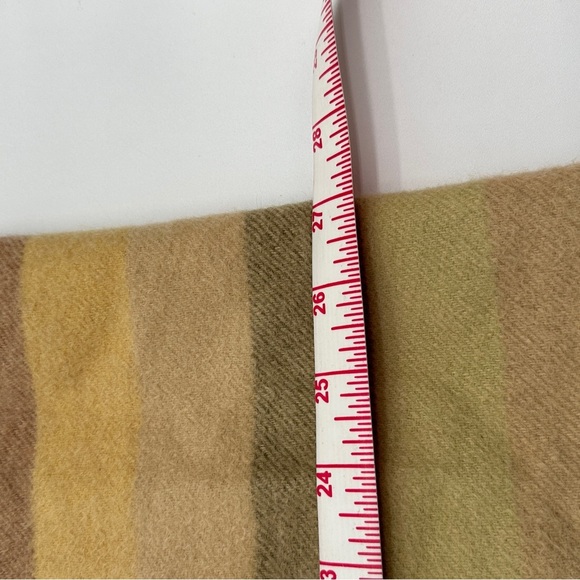 women’s stripe fringes scarf 10”x 54” Italy 100% Cashmere - Picture 5 of 5